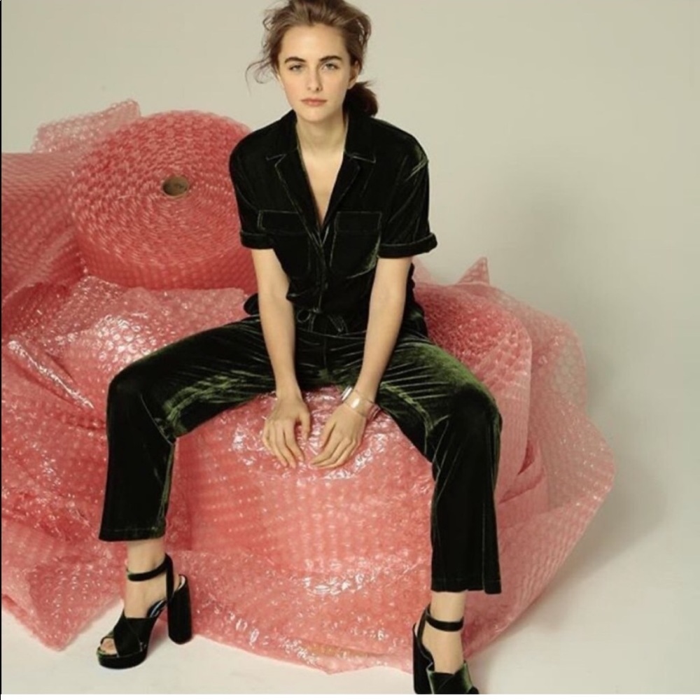 Rachel Antonoff Jewel Jumpsuit Emerald Size XS